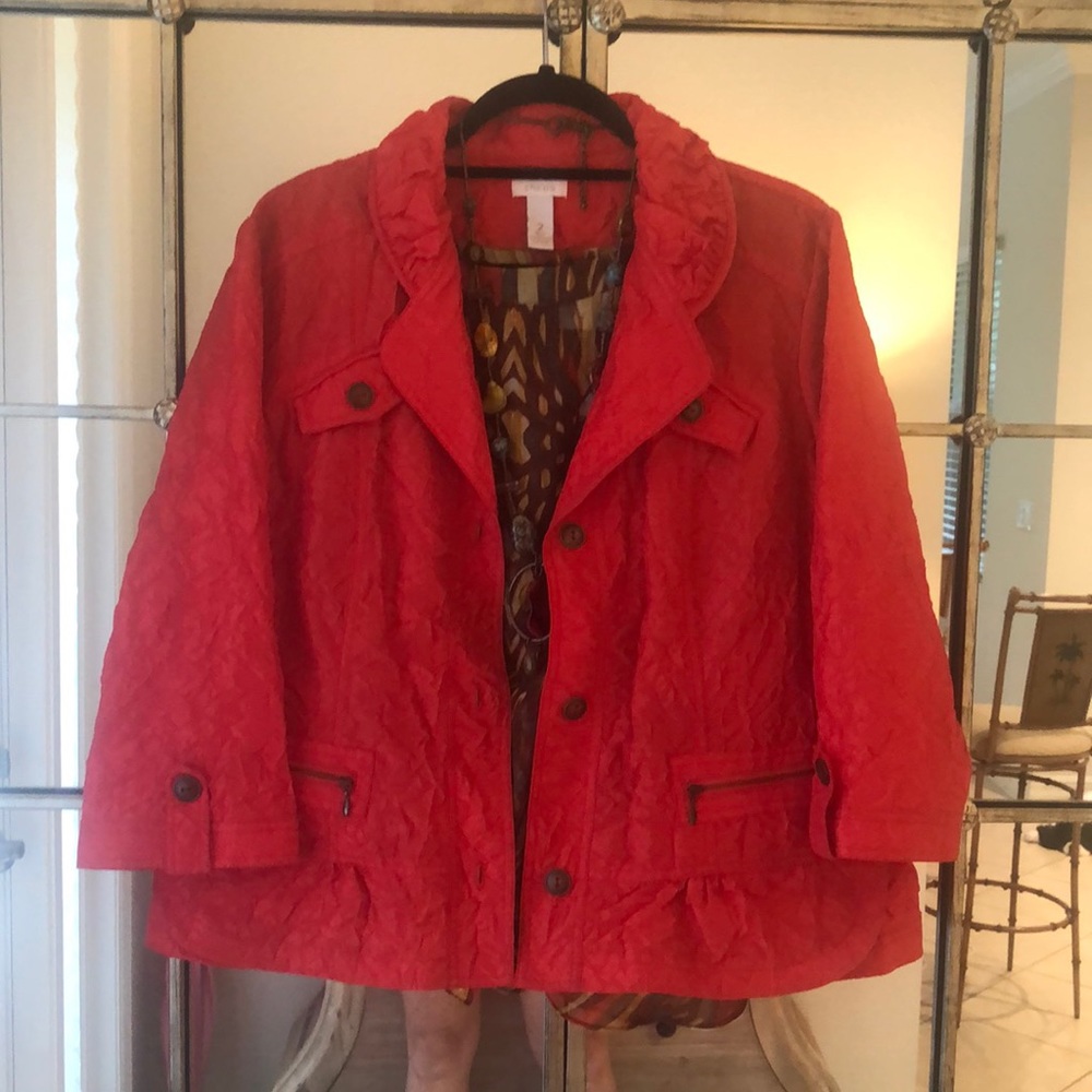 Chico’s Red Jacket - Picture 1 of 8